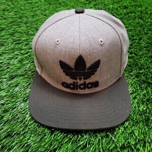 Adidas Originals Trefoil Snapback Cap Flat Bill Heather Gray Black 2018
